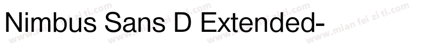 Nimbus Sans D Extended字体转换